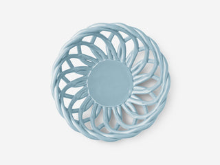 Sicilia Ceramic Basket Small Light Blue