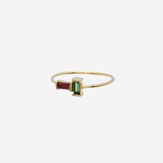 Ring You and Me Garnet + Green Tourmaline