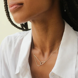 Raindrops Necklace Gold Plated Silver