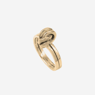 Wire Double Knot Ring Gold