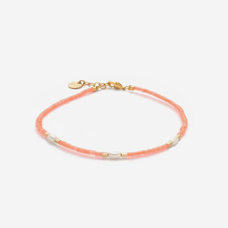 Armband Isola Capri Neon Coral 3 Pearls
