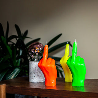 F*ck You Neon Yellow CandleHand Candle
