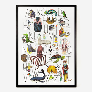 Tier- Alphabet Kunstdruck