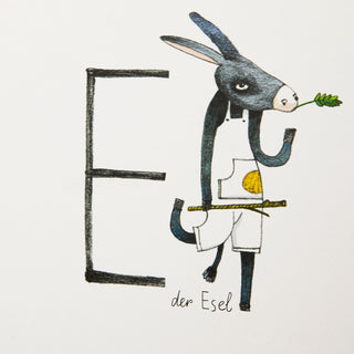 Tier- Alphabet Kunstdruck