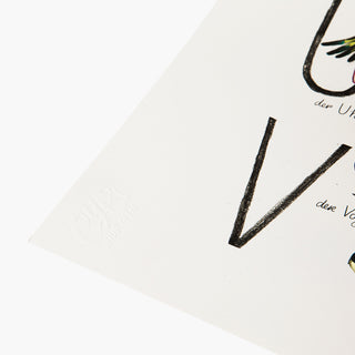 Tier- Alphabet Kunstdruck