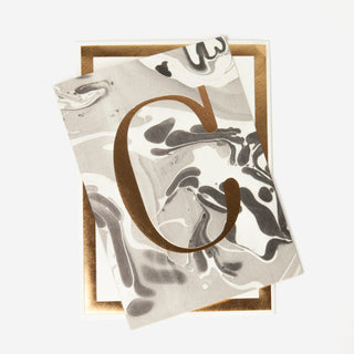 Marble Alphabet Greeting Card