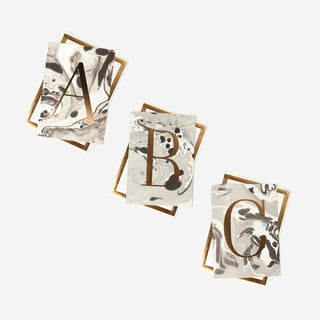 Marble Alphabet Greeting Card