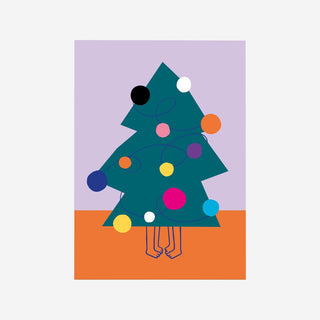 Weihnachtspostkarte Under the Christmas Tree