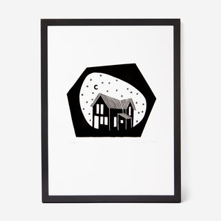 In the Stars Linocut