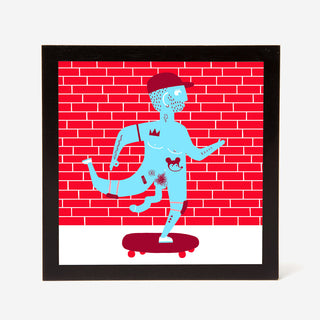 Blue Red Slim Cock Shady Screen Print