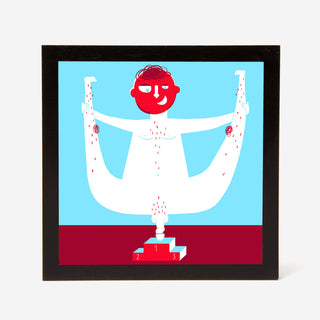 Blue Red The Strongest Penis Alive Screen Print