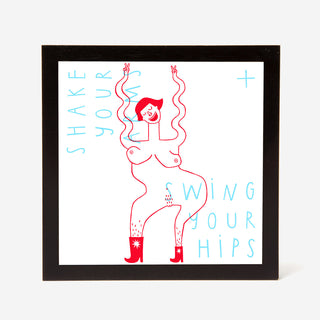 Blue Red Swing 'n' Shake Screen Print