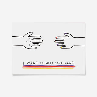 Postcard I want to hold your hand
