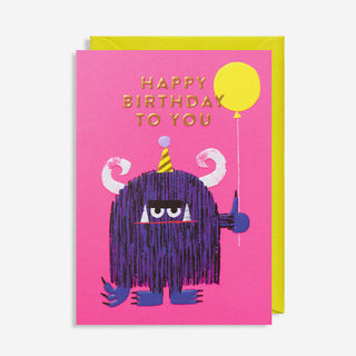 Happy Birthday Monster Rob Hodgson Grußkarte