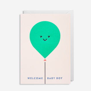 Welcome Baby Boy Greeting Card