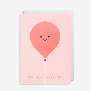 Welcome Baby Girl Greeting Card