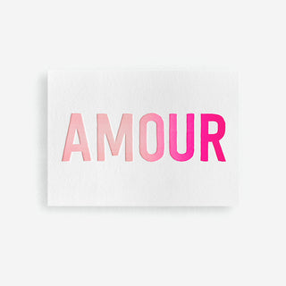 AMOUR Letterpress Card / Mini-Print