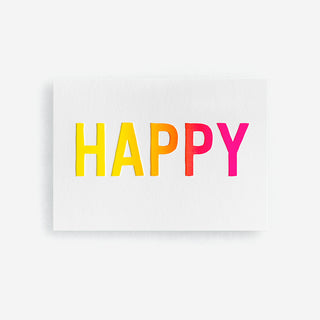 HAPPY Letterpress Card / Mini-Print