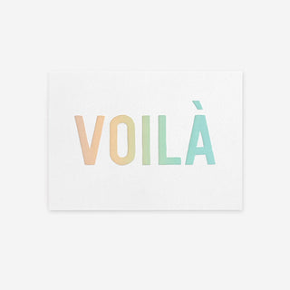 VOILÀ Letterpress Card / Mini-Print
