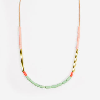 Dini Necklace Mint + Salmon