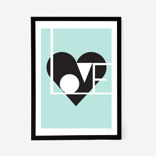 Love Art Print - Mint