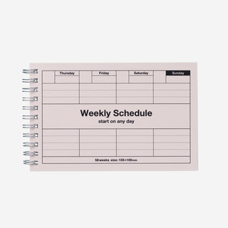 Dayfree Weekly Schedule Light Pink