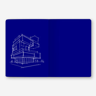 Notizbuch Not White Blau L