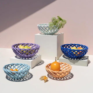 Sicilia Ceramic Basket Small Orange