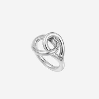 Crossing Raindrops Ring Silver