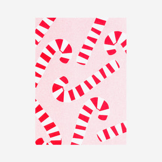 Zuckerstange Weihnachts-Postkarte