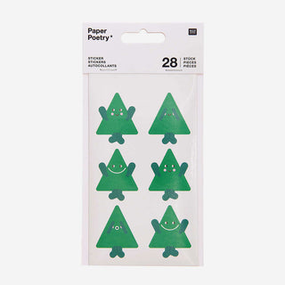 Sticker Merry Christmas Tannenbäume – 4 Blatt