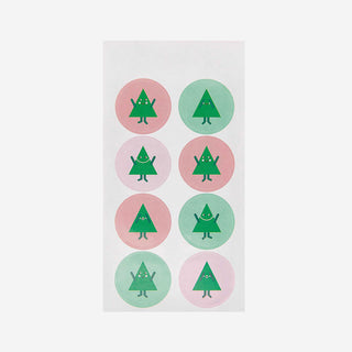 Sticker Merry Christmas Tannenbäume – 4 Blatt