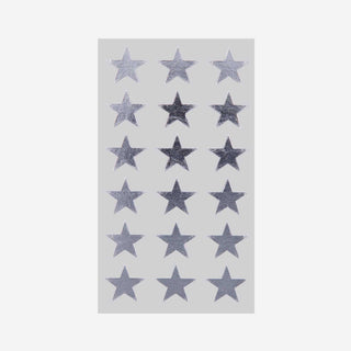 Sticker Sterne Silber – 4 Blatt