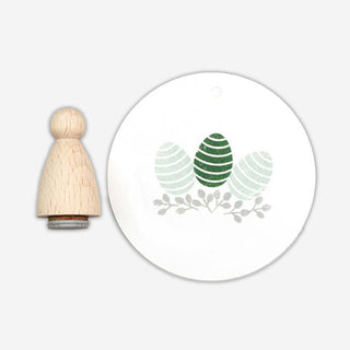 Osterei Streifen Stempel