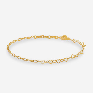 Just Hearts Armband - Silber 925 vergoldet