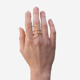 Lunar Ring Extended - Silver 925 white rhodium plated