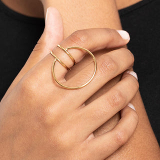 Lunar Ring Extended - Silver 925 gold plated