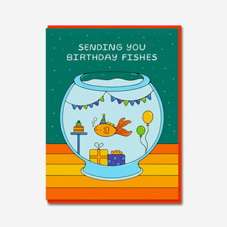 Birthday Fishes Greeting Card