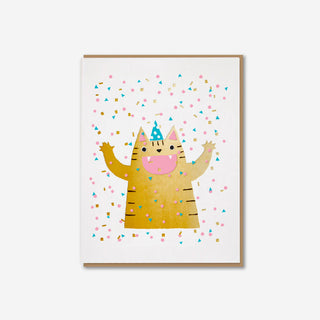 Confetti Cat Greeting Card