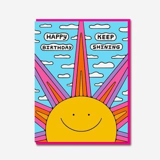 Keep Shining Happy Birthday Grußkarte
