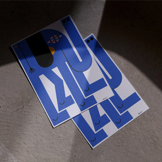 Blue Elephant Kunstdruck