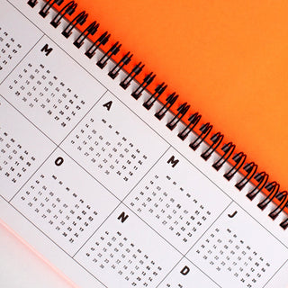 Tischkalender 2027 Neon-Orange