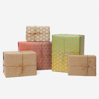 Asanoha Pink-Blue Wrapping Paper