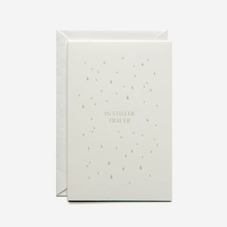 In silent grief Tears Condolence card