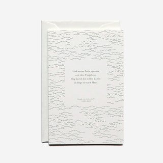And my soul stretched wide its wings Condolence card