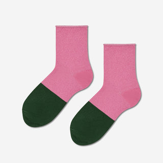 Extended Toe Crew Socken - Pink