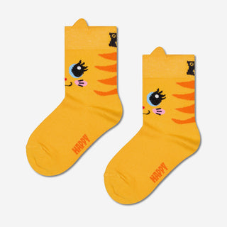 Kids Cat Socken - Yellow