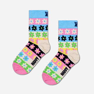 Kids Flower Stripe Socken