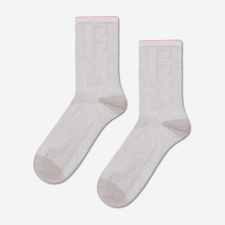 Lily Short Crew Socks - Grey