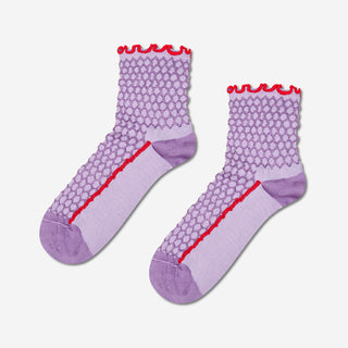Structure Slinky Mini Crew Socks - Lilac